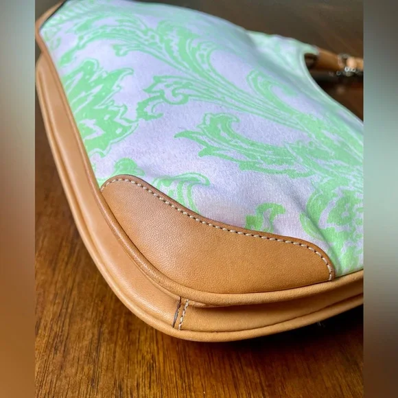 Vintage Coach Pink & Green Paisley Girlie Hobo Y2K 2001 - Picture 11 of 15